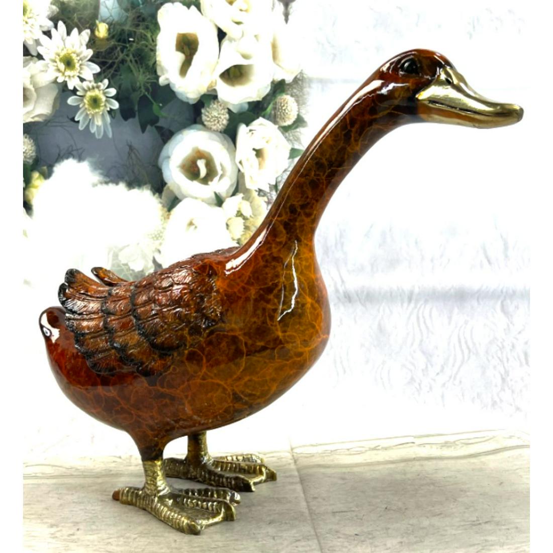 After Moigniez, Vienna Colored Bronze Duck Sculpture (1 of 7)