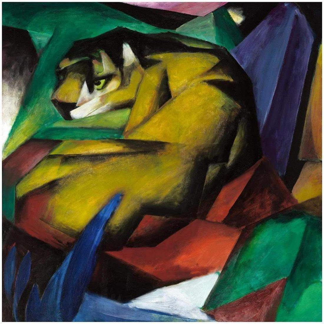 After Franz Marc, Abstract Tiger Ceramic Tile (1 of 1)