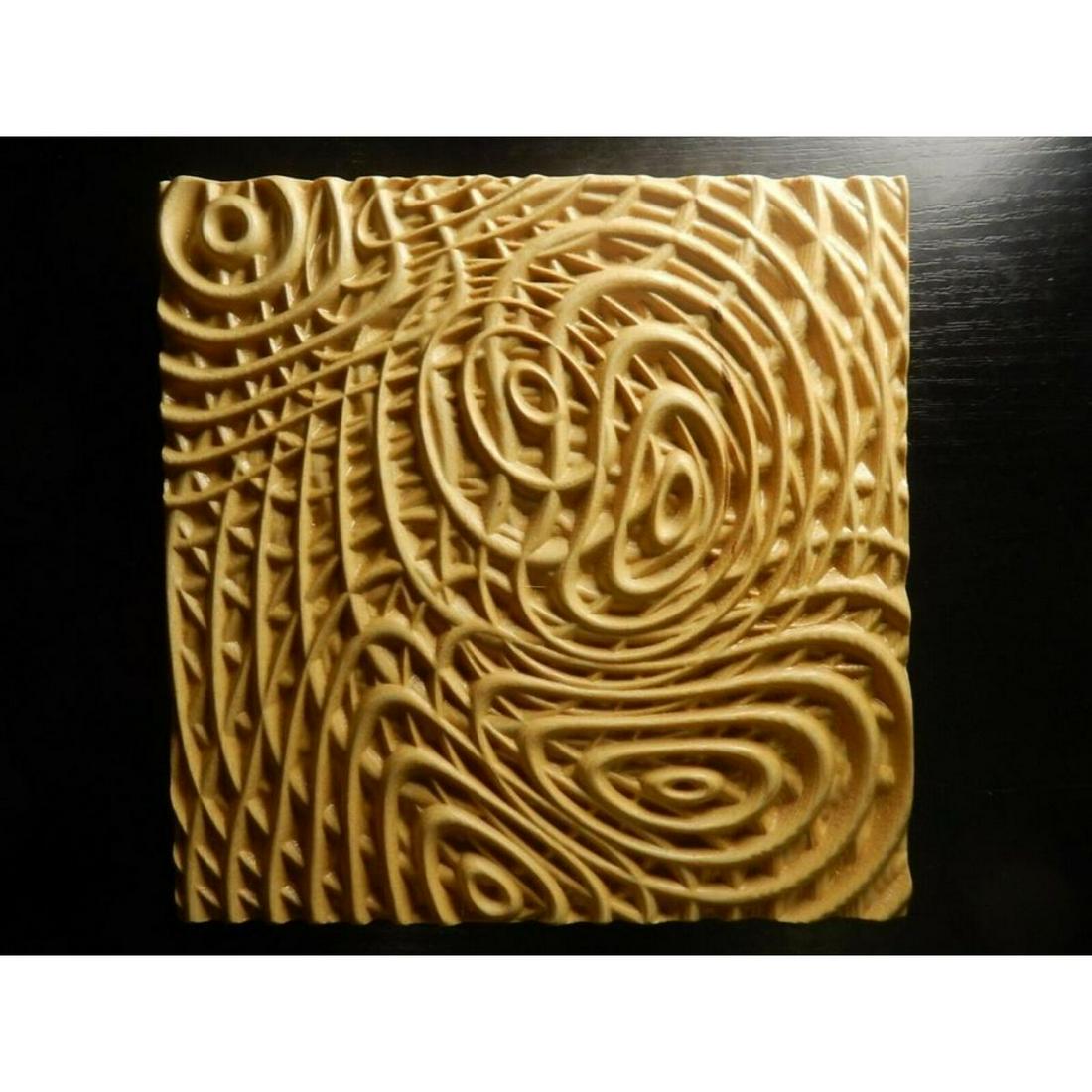 Lithuanian Wood Carving, Plaque, Abstract #2 (1 of 3)