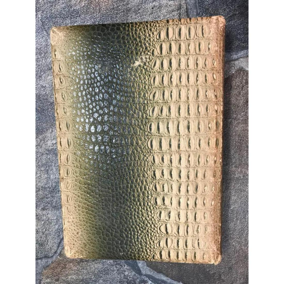 Early 1900's Alligator Leather Poetry Book: Poems By James Russell Lowell, Hurst & Company, New York. 1907. 323 pgs. Illustration of the poet opposite title page. Bound in alligator/crocodile leather. Boards have some shelf-wear present to the 