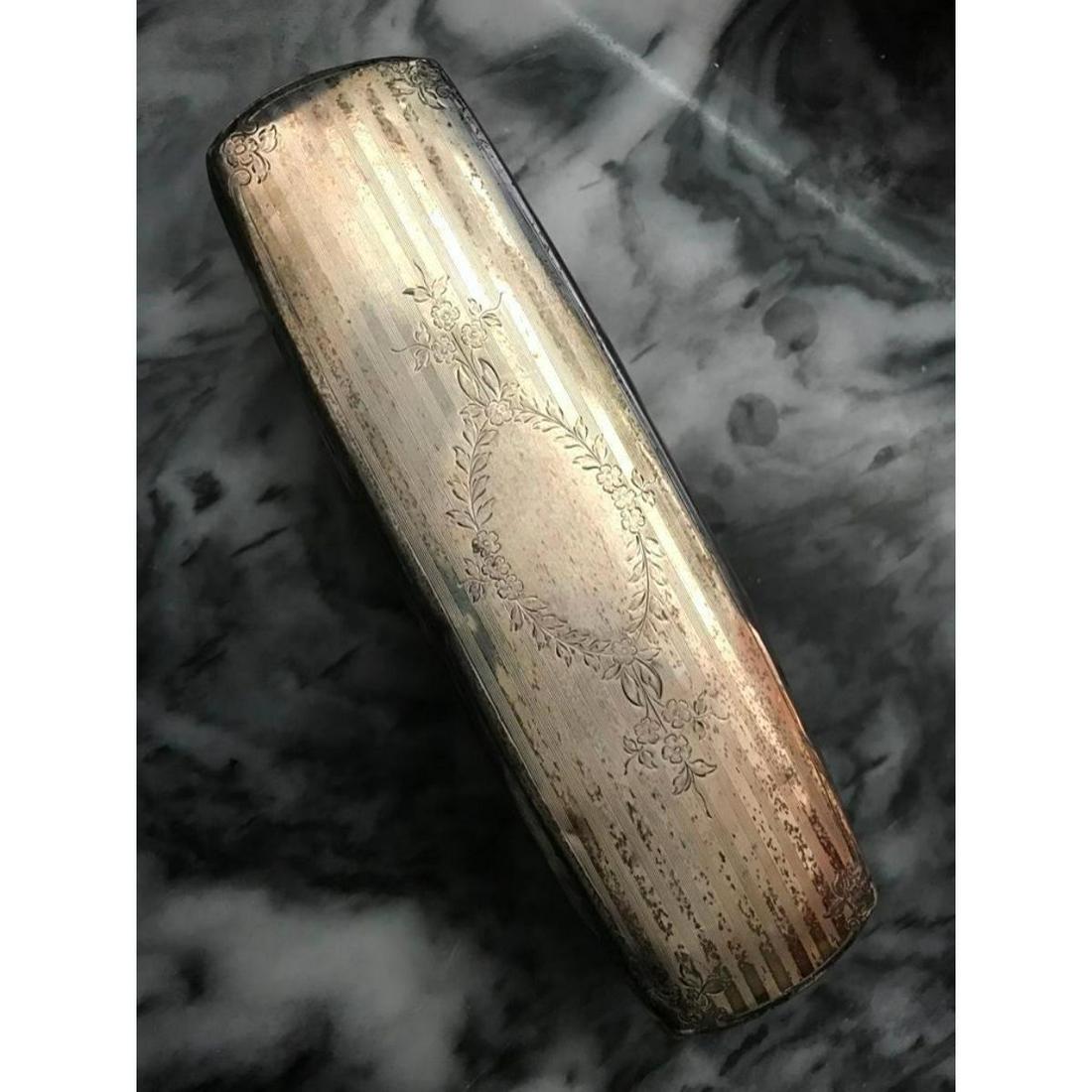 Large Antique Sterling Silver Vanity Brush (1 of 4)