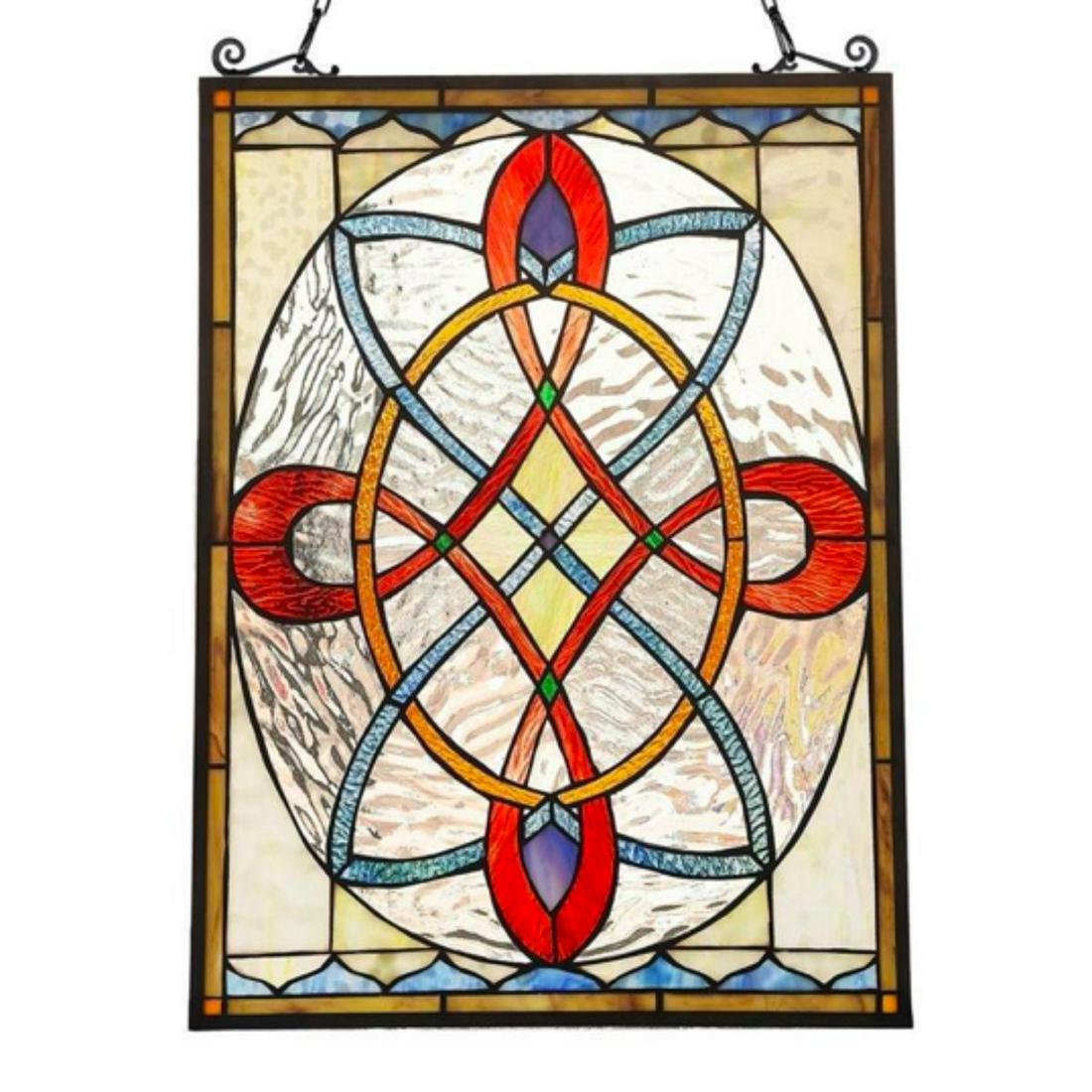 Victorian Style Stained Art Glass Window Panel (0075) on Jan 14, 2023