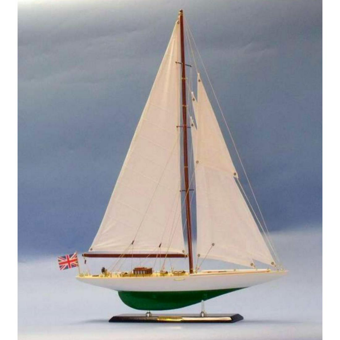 Wooden Scale Model Sailboat, The Shamrock (1 of 10)