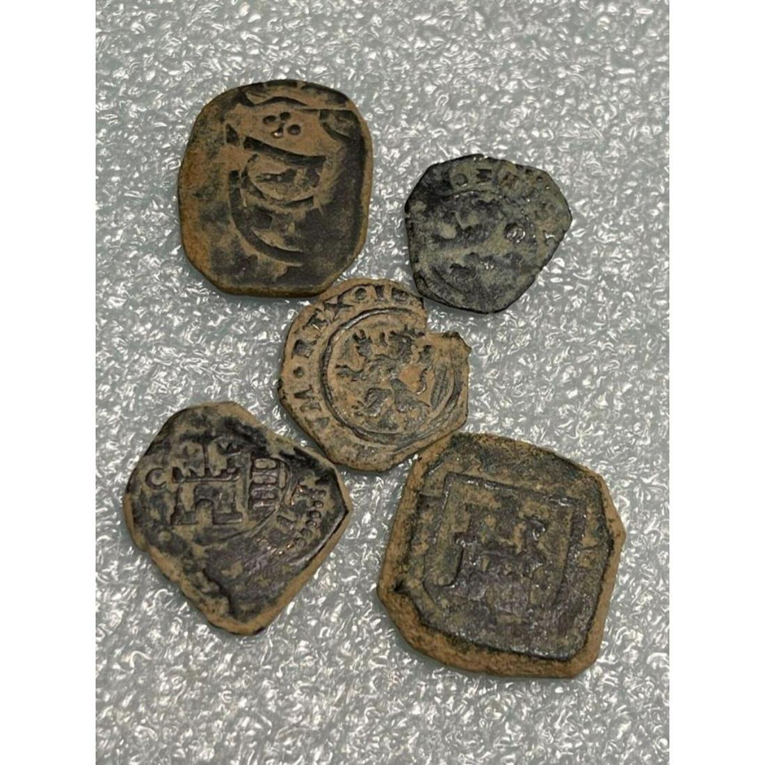 Group of 1500's - 1600's Shipwreck Treasure Coins, Pirate Cobs (1 of 5)
