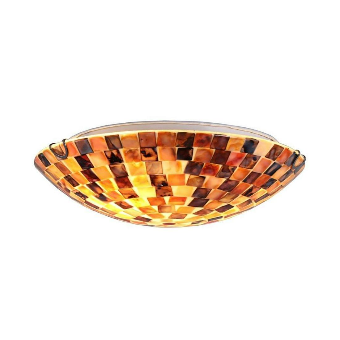 Mosaic Seashell Flush Mount Ceiling Light Fixture (1 of 3)