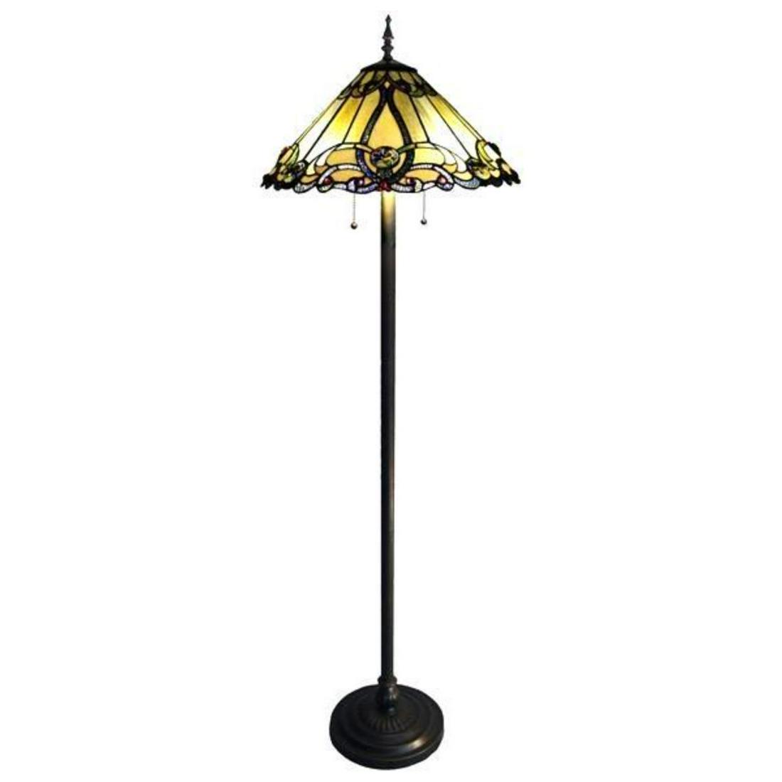 Victorian Style Stained Glass Floor Lamp (1 of 3)