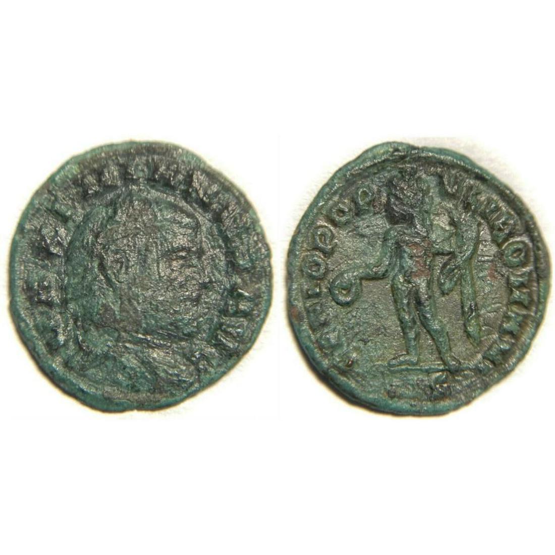 Ancient Roman Bronze Coin Follis, Maximianus (1 of 1)