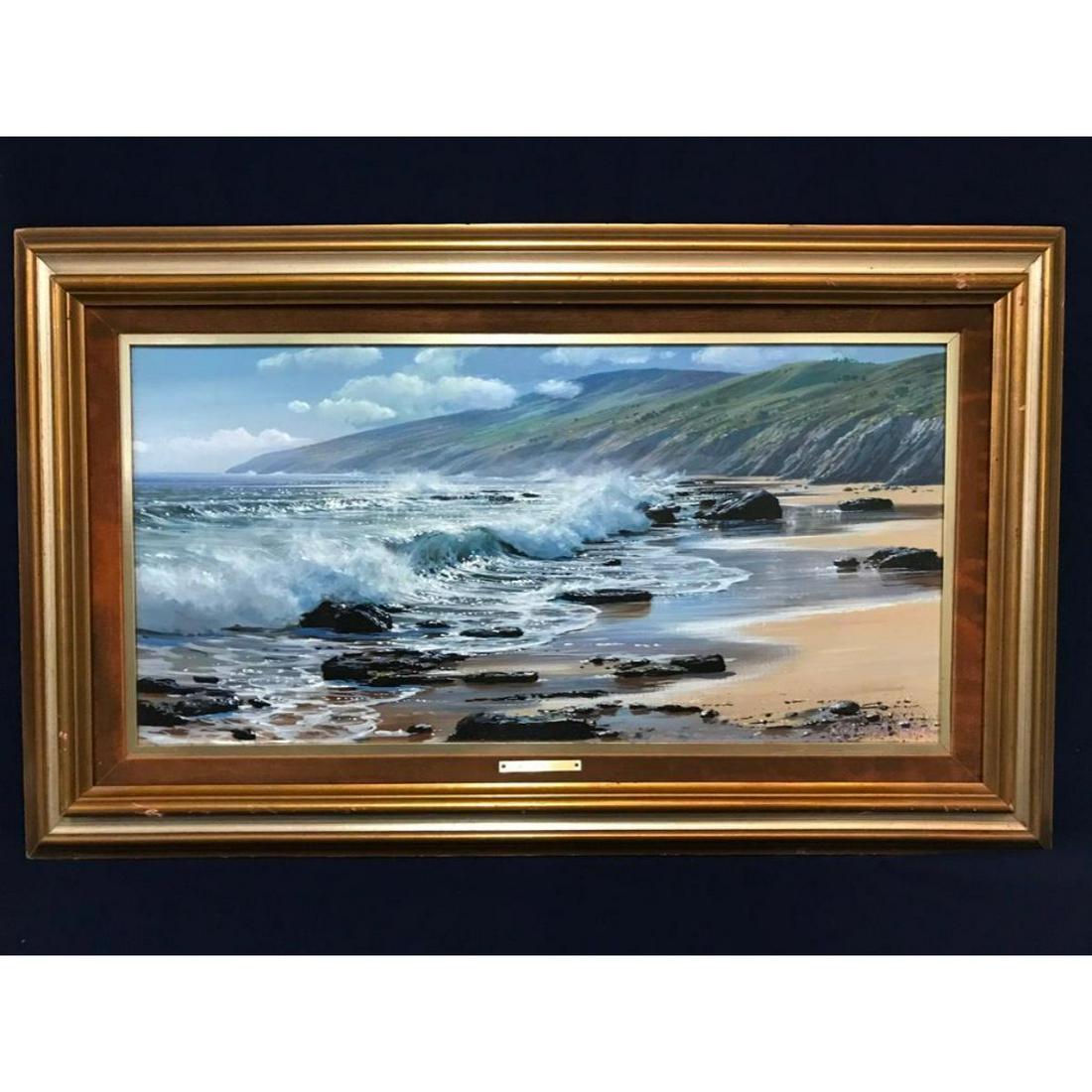 20thc Raymond Sipos, Big Sur Headlands Oil Painting (1 of 5)