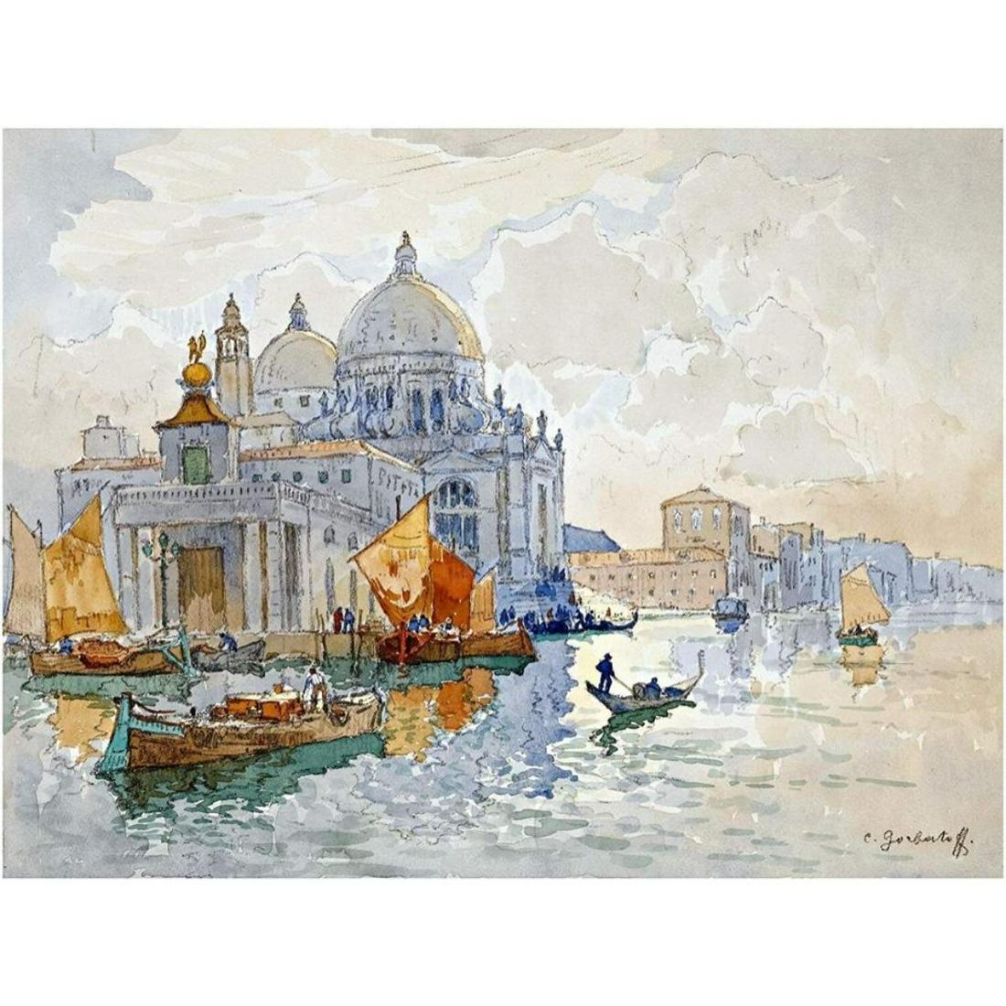 After Gorbatov, Venice Italy Ceramic Art Tile (1 of 1)