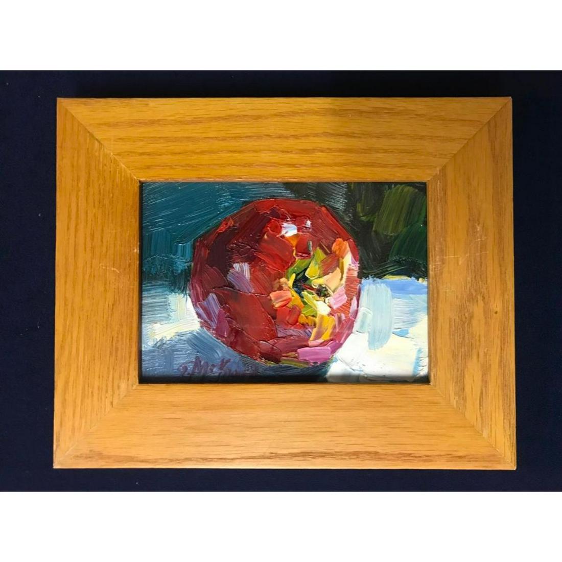 20thc Signed Oil Painting, Apple (1 of 2)
