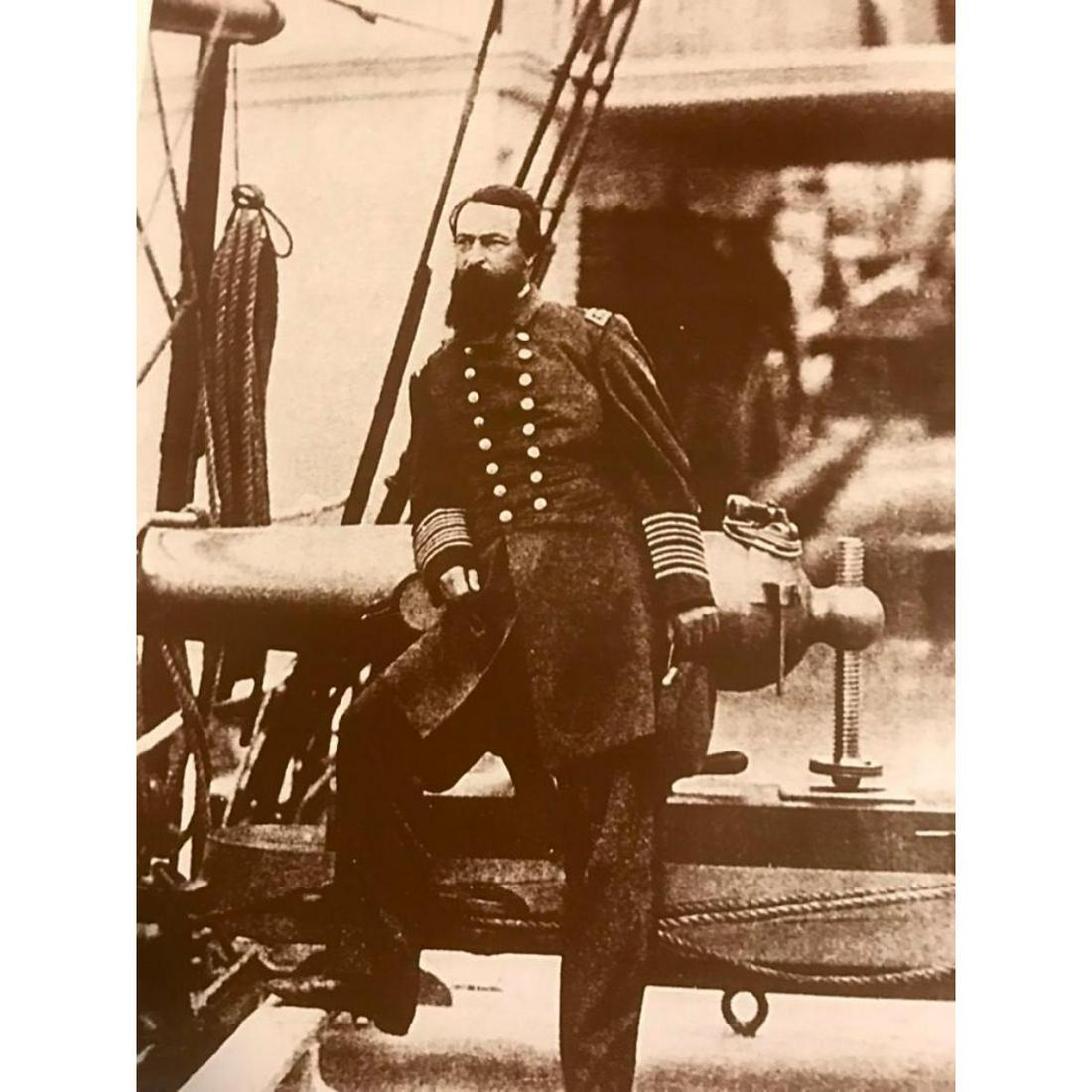 Civil War Union Admiral Porter Photo Print: Sepia-tone photo print of Civil War Union Admiral David Dixon Porter, Commander of the Federal Mississippi Squadron, Vicksburg. c. 1862, created in the early 1990's, printed on cardstock, 11" X 14" in