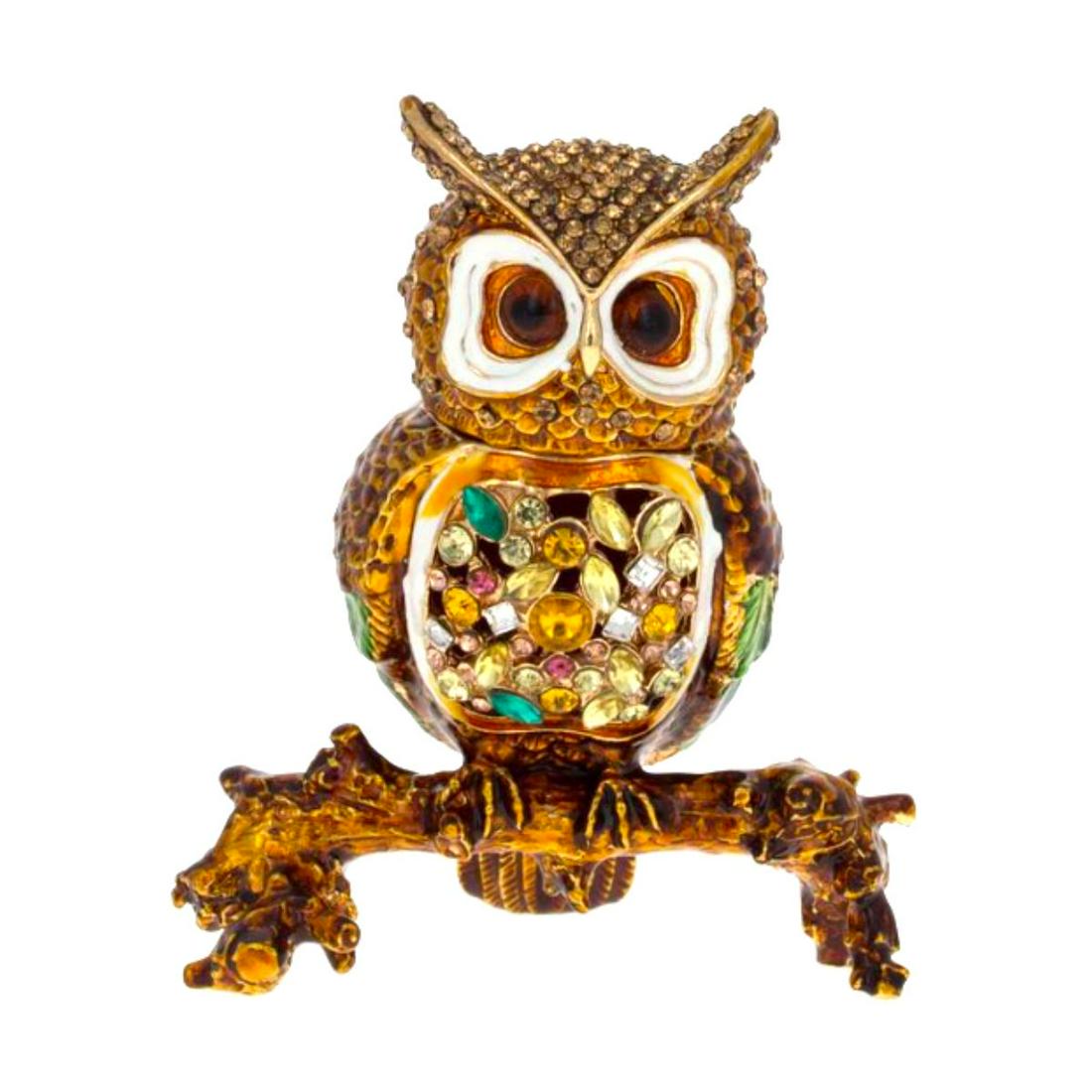 Jeweled Owl Trinket Jewelry Box (1 of 4)