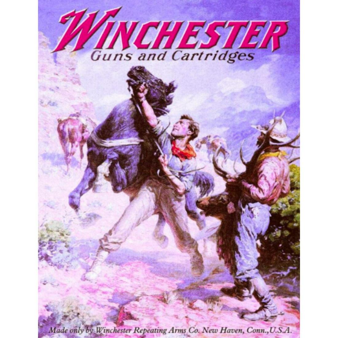 Winchester Guns Metal Pub Bar Sign (1 of 1)