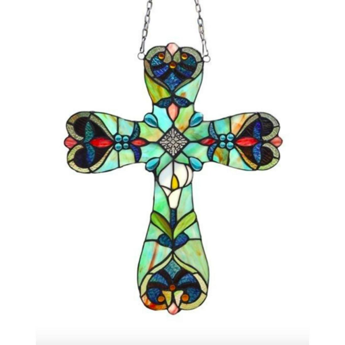 Stained Art Glass Cross (1 of 4)