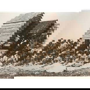 African American History, Slaves Sorting Cotton: African American History, Slaves sorting cotton in front of a Civil War era cotton gin sepia-tone photo print. Created in the early 1990's for The American Heritage Galleries, after an original photog