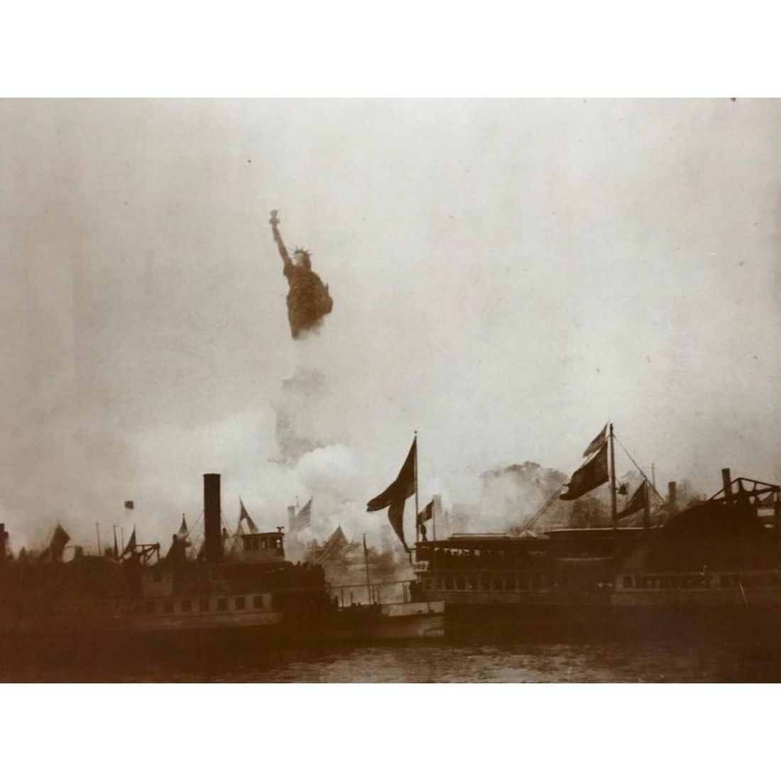 Statue Of Liberty Unveiling Ceremony Photo Print Auction