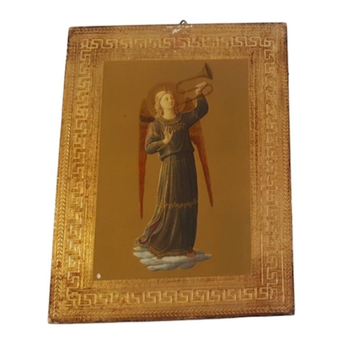 Vintage Italian Fra Angelico Angel Wooden Plaque (1 of 6)