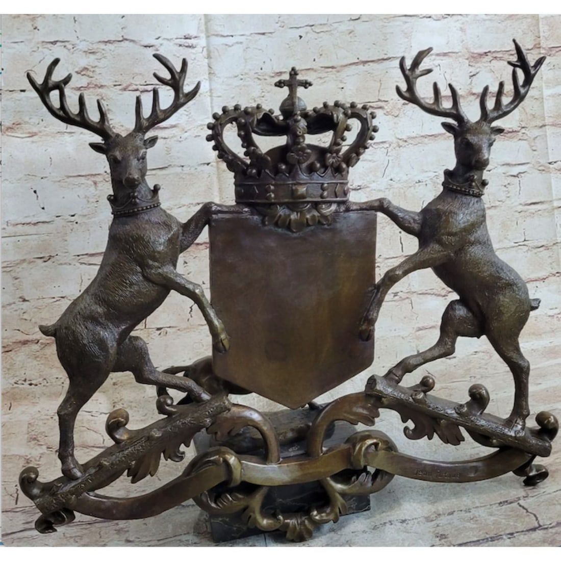 Royal Crown Stags Bronze Wall Plaque (1 of 5)