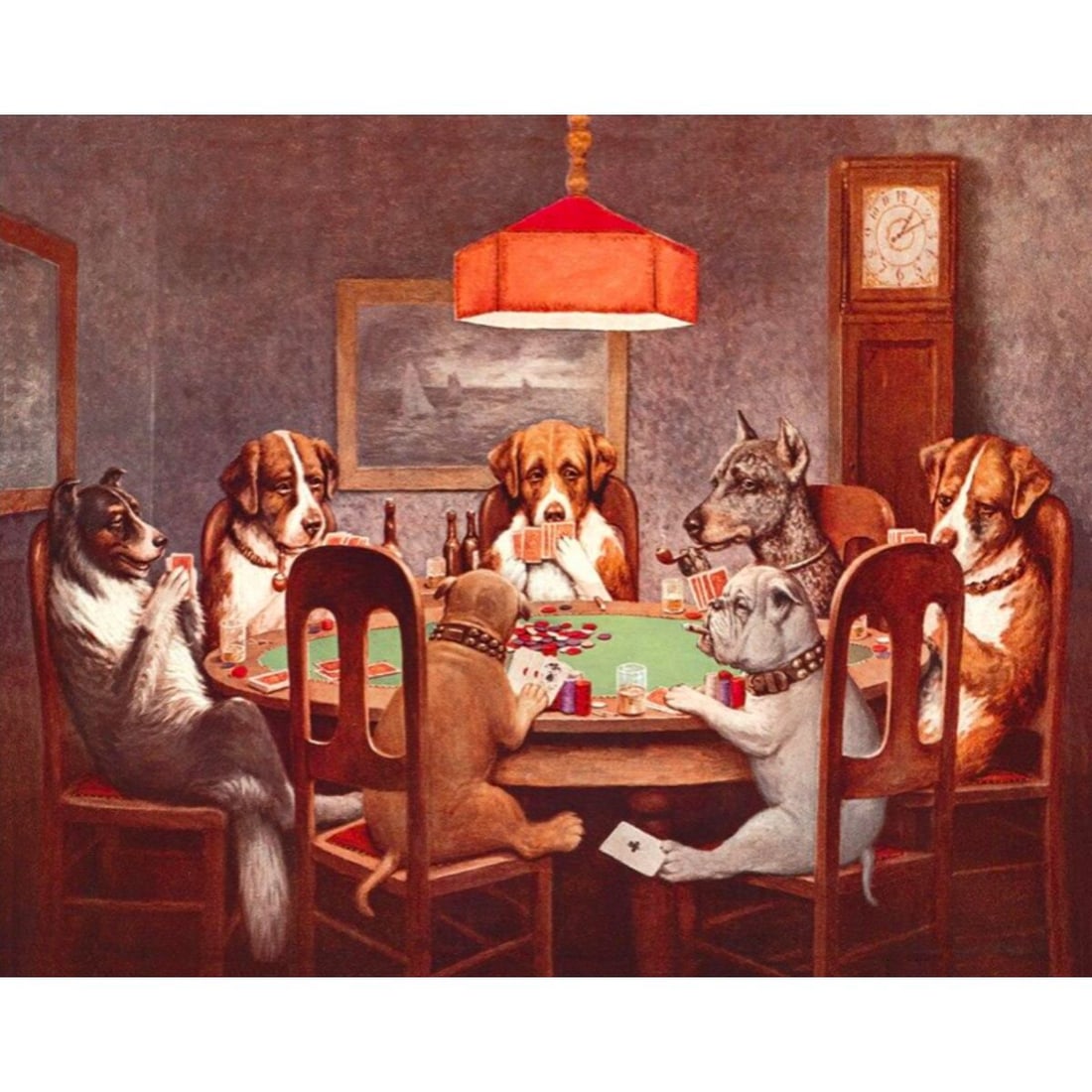 Dogs Playing Poker Metal Pub Bar Sign (1 of 1)