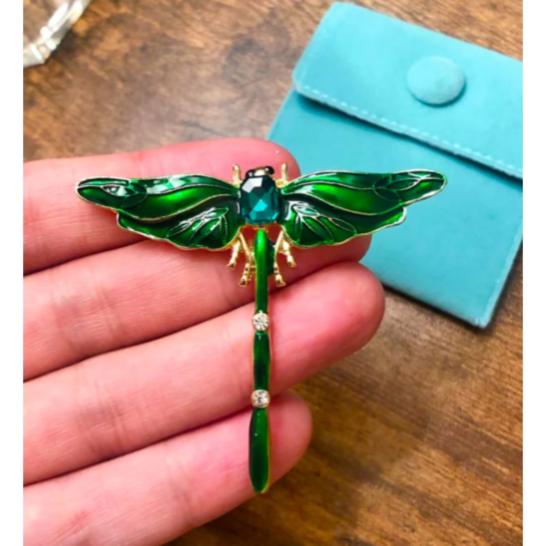 Jeweled Dragonfly Brooch Pin (1 of 3)