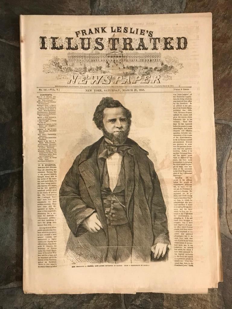 Original 19thc Illustrated Newspaper, Frederick Stanton, Kansas (1 of 5)