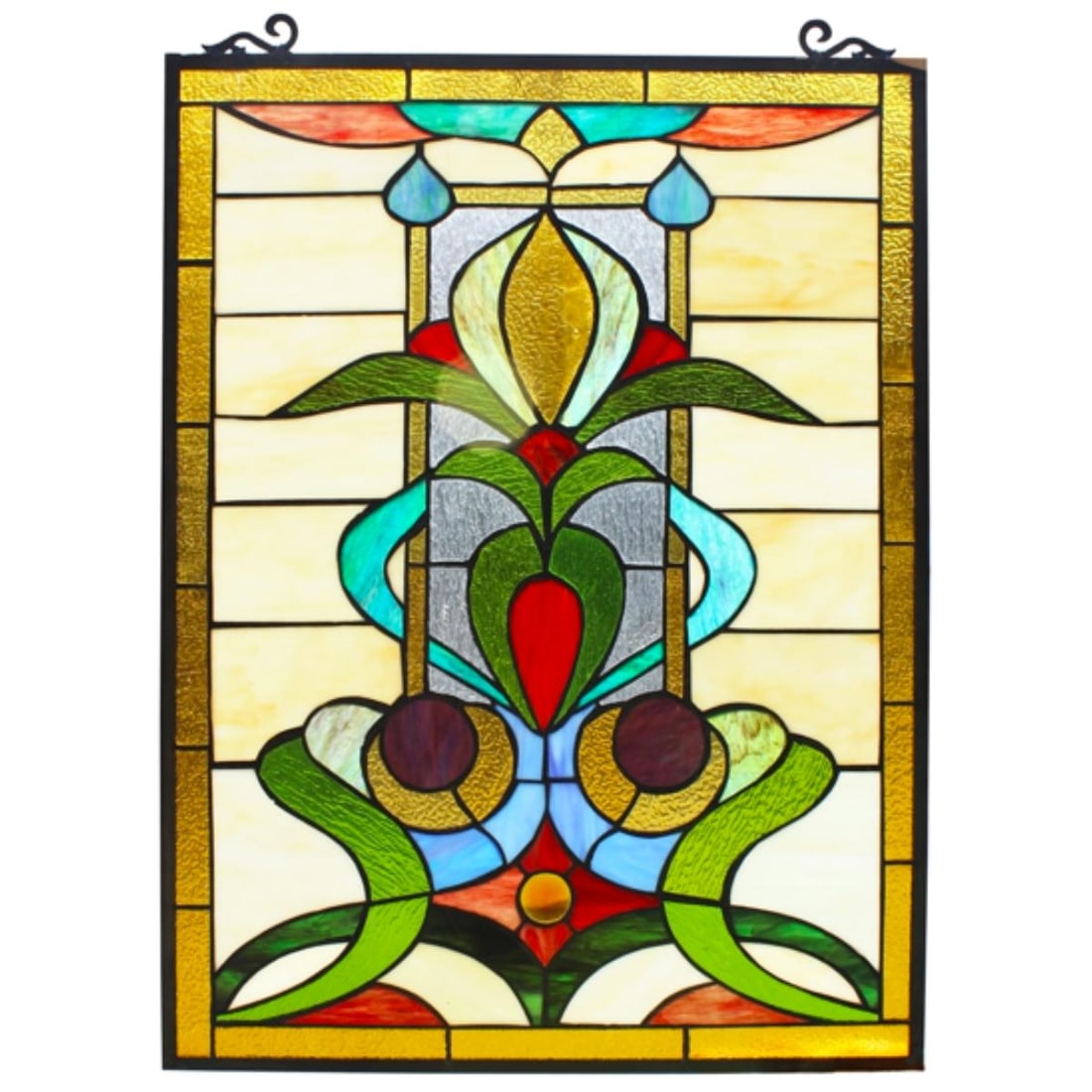 Arts Crafts StyleGlass Hanging Window Panel (1 of 3)