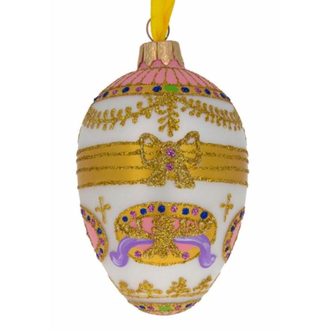 German Glass Bonbonniere Royal Egg Ornament (1 of 2)