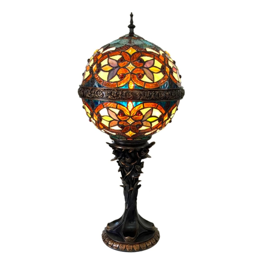 Spectacular Mounted Art Glass Globe Light (1 of 3)