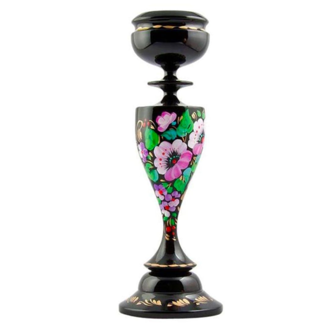 Hand-painted Ukrainian Wooden Candle Holder (1 of 3)