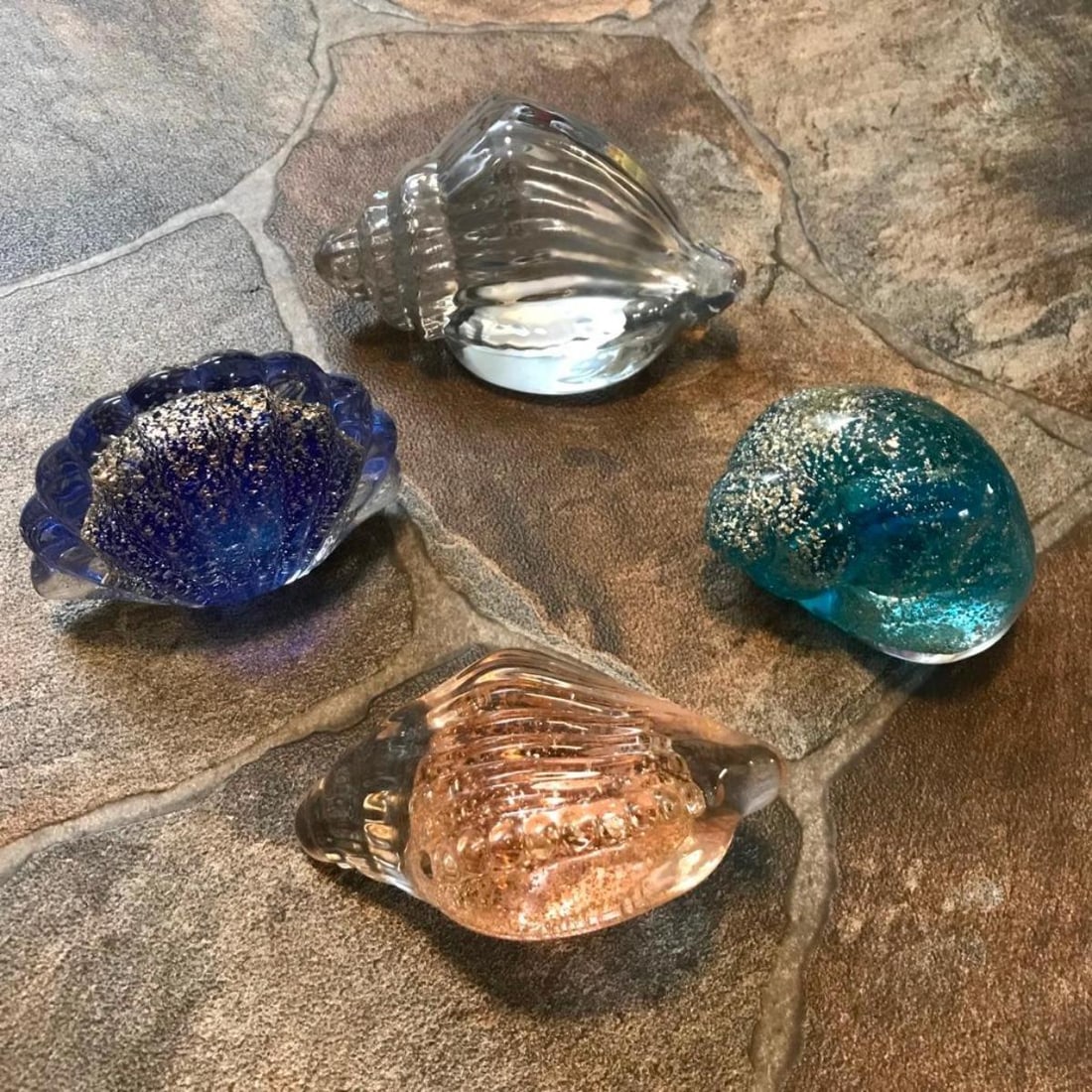 Group of Silvestri Glass Seashell Paperweights (1 of 6)