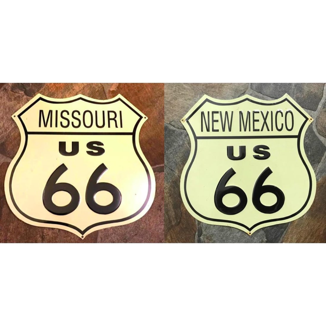 Pair of Route 66 New Mexico, Missouri Signs (1 of 3)
