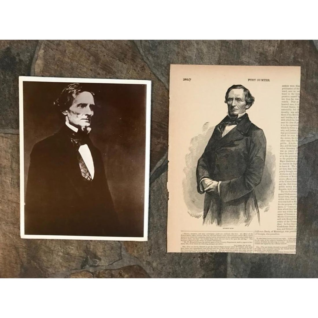 Jefferson Davis Engraving, Photo Print, Confederate Civil War (1 of 1)