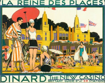 French Dinard Queen of Beaches Travel Print