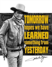 John Wayne Metal Pub Bar Sign