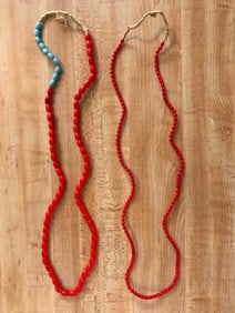Pair of African Trade Beads Necklaces