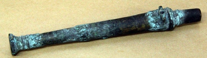 Small Antique Bronze Hand Cannon