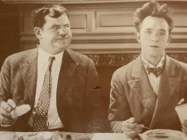 Vintage Comedians Laurel and Hardy Photo Print