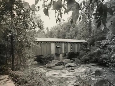 Vintage Photo Print, Concord Bridge Marietta Georgia