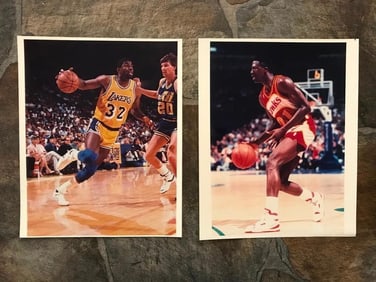 Vintage Basketball Photos, Magic Johnson, Dominique Wilkins