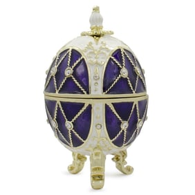 Russian Royal Trellis Trinket Jewel Box Egg