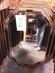 Victorian Octagonal Beveled Mirror