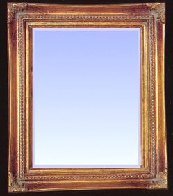 Traditional Style Gold Gilt Beveled Mirror