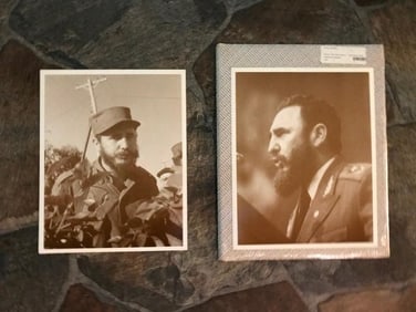Pair of Cuban Leader Fidel Castro Photo Prints