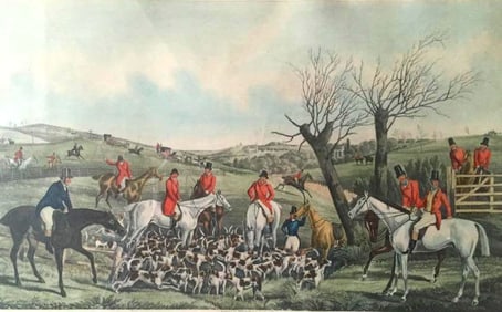 Late 19thc Fox Hunt Framed Print