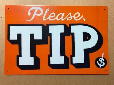 Please Tip Restaurant Pub Bar Metal Sign