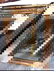 Ornate Gilt Wood Beveled Mirror