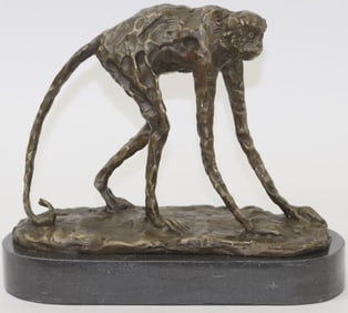 Abstract Monkey Bronze Sculpture