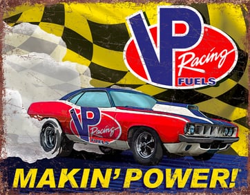 VP Racing Fuels Metal Garage Sign