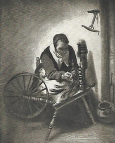 Early 1900's Print, #742 The Spinner