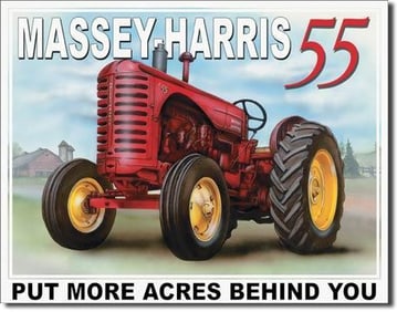 Massey Harris Tractor Metal Garage, Pub Bar Sign